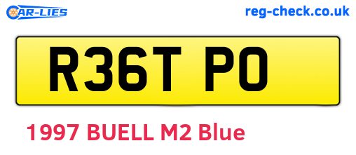 R36TPO are the vehicle registration plates.
