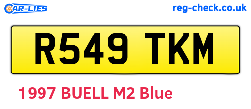 R549TKM are the vehicle registration plates.