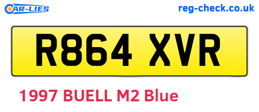 R864XVR are the vehicle registration plates.