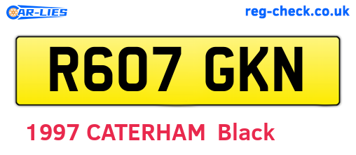 R607GKN are the vehicle registration plates.