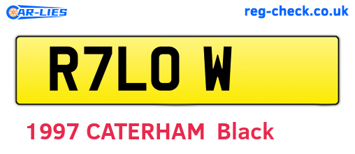 R7LOW are the vehicle registration plates.