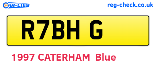 R7BHG are the vehicle registration plates.