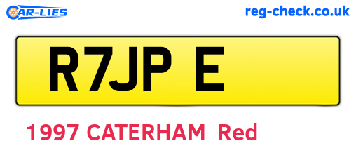 R7JPE are the vehicle registration plates.