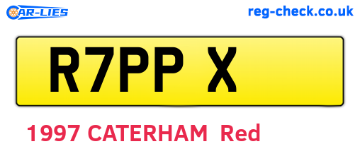 R7PPX are the vehicle registration plates.