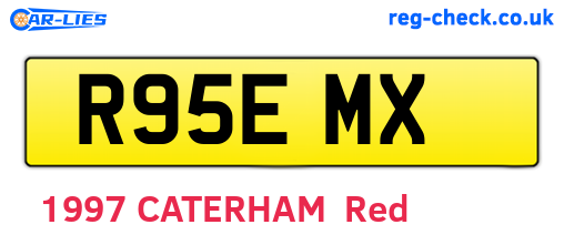 R95EMX are the vehicle registration plates.