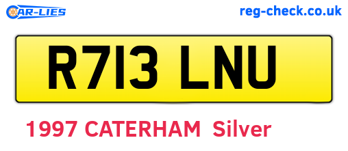 R713LNU are the vehicle registration plates.