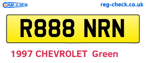 R888NRN are the vehicle registration plates.