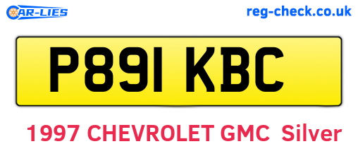 P891KBC are the vehicle registration plates.