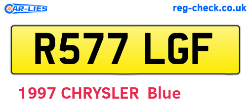 R577LGF are the vehicle registration plates.