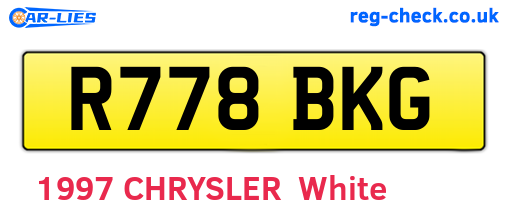 R778BKG are the vehicle registration plates.