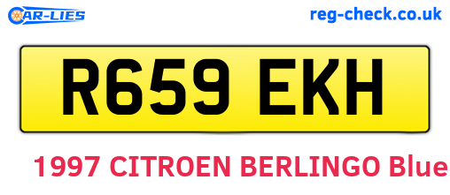 R659EKH are the vehicle registration plates.
