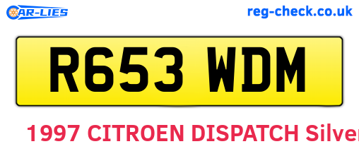 R653WDM are the vehicle registration plates.