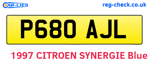 P680AJL are the vehicle registration plates.