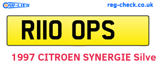 R110OPS are the vehicle registration plates.