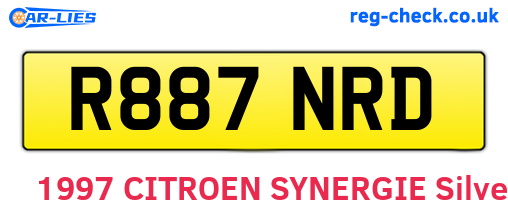 R887NRD are the vehicle registration plates.