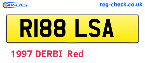 R188LSA are the vehicle registration plates.