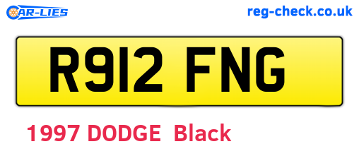 R912FNG are the vehicle registration plates.