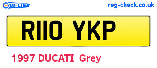 R110YKP are the vehicle registration plates.