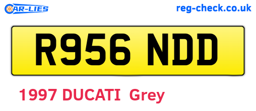R956NDD are the vehicle registration plates.