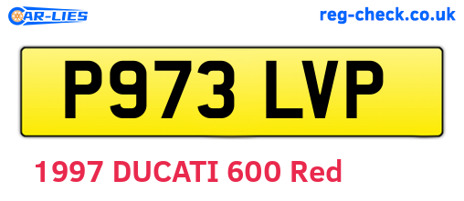 P973LVP are the vehicle registration plates.