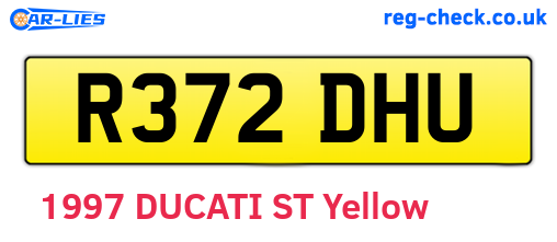 R372DHU are the vehicle registration plates.