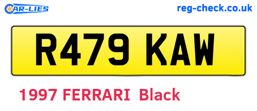 R479KAW are the vehicle registration plates.