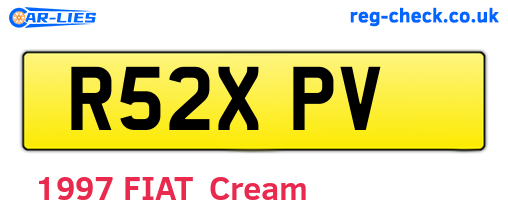 R52XPV are the vehicle registration plates.
