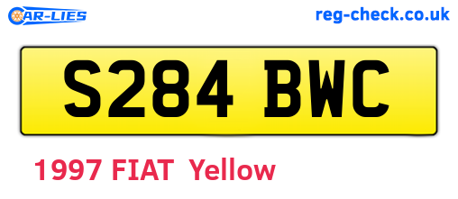 S284BWC are the vehicle registration plates.