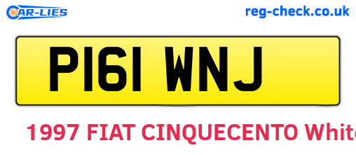 P161WNJ are the vehicle registration plates.