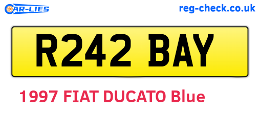 R242BAY are the vehicle registration plates.