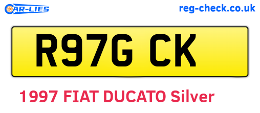 R97GCK are the vehicle registration plates.
