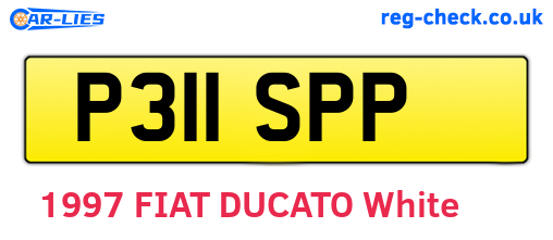 P311SPP are the vehicle registration plates.
