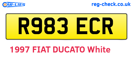 R983ECR are the vehicle registration plates.