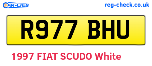 R977BHU are the vehicle registration plates.