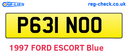P631NOO are the vehicle registration plates.