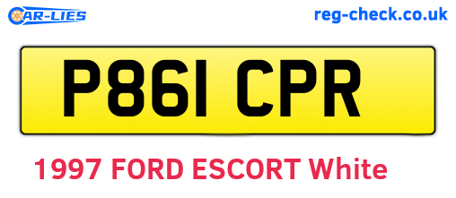 P861CPR are the vehicle registration plates.