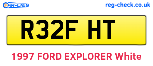 R32FHT are the vehicle registration plates.
