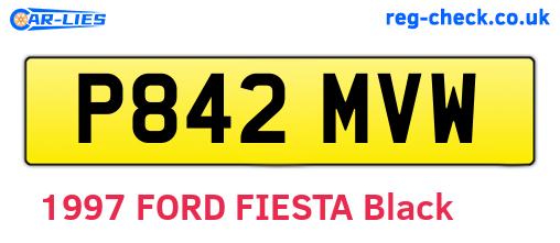 P842MVW are the vehicle registration plates.