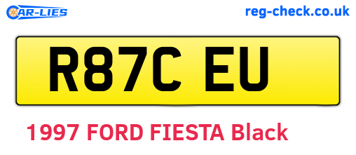 R87CEU are the vehicle registration plates.