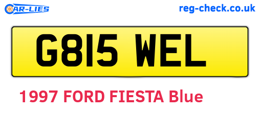G815WEL are the vehicle registration plates.