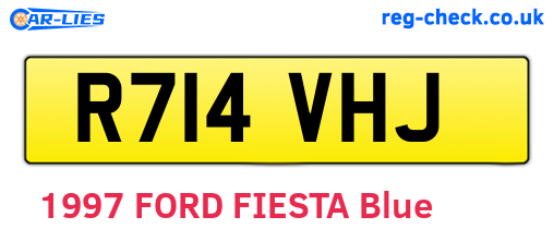 R714VHJ are the vehicle registration plates.