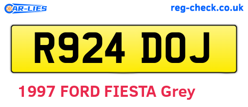 R924DOJ are the vehicle registration plates.