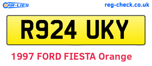 R924UKY are the vehicle registration plates.