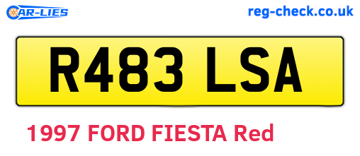 R483LSA are the vehicle registration plates.