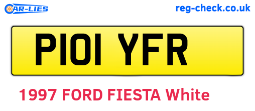 P101YFR are the vehicle registration plates.