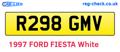 R298GMV are the vehicle registration plates.