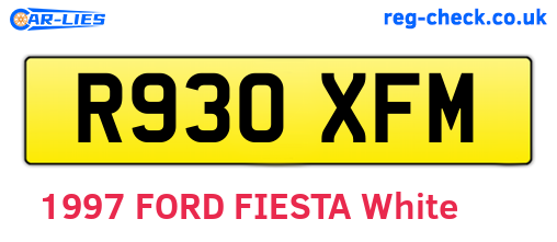 R930XFM are the vehicle registration plates.