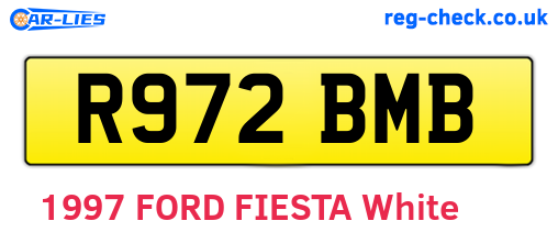 R972BMB are the vehicle registration plates.