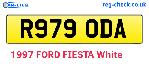 R979ODA are the vehicle registration plates.