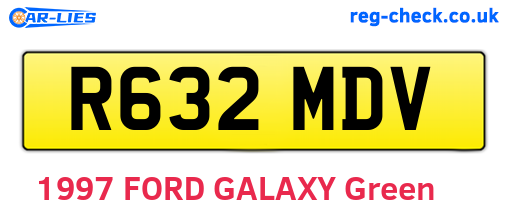R632MDV are the vehicle registration plates.